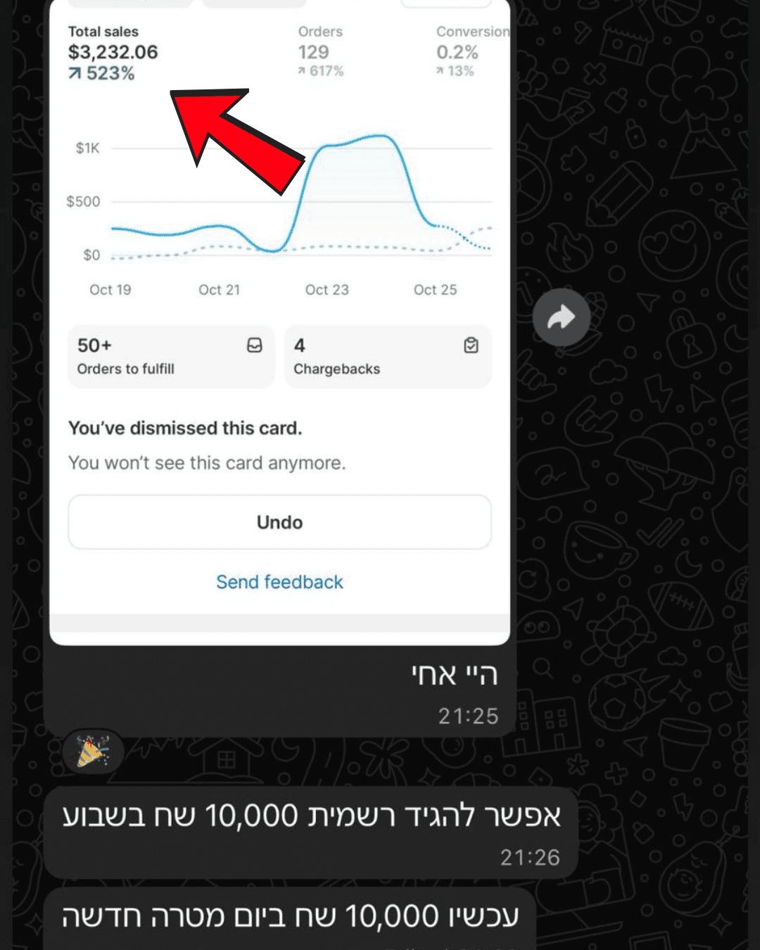צילום מסך · עומרי · 10,000 ש״ח בשבוע